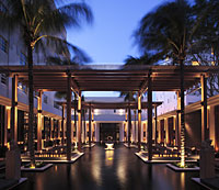 The water courtyard at the Setai