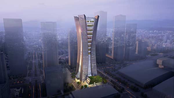 Ding He Tower in Shenzhen, China