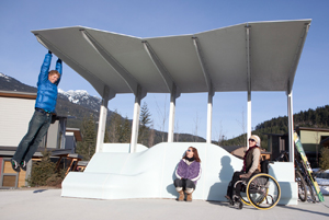 Urban Movement Design, a New York-based firm, designed bus shelters for the 2010 Winter Olympics in Vancouver. 