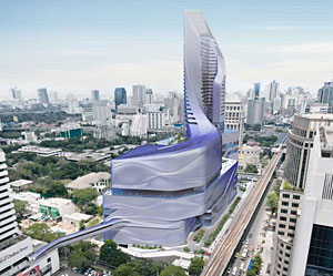 Amanda Levete Architects has been commissioned to design a luxury hotel and shopping mall in Bangkok, Thailand.