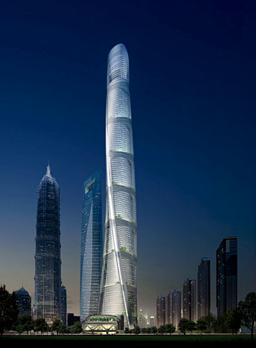 architectural design architectural firm Shanghai Tower in progres, Shanghai, Gensler